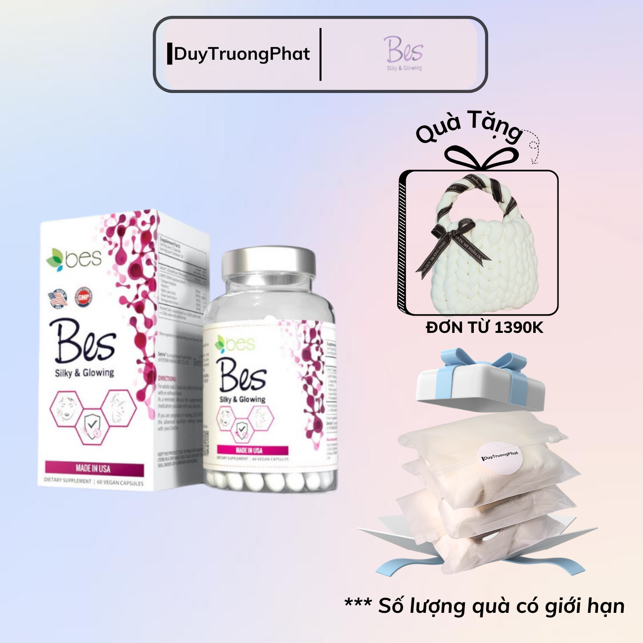 Viên uống trắng da BES từ Mỹ - Giúp giảm sạm nám, mờ thâm, căng da chống lão hoá