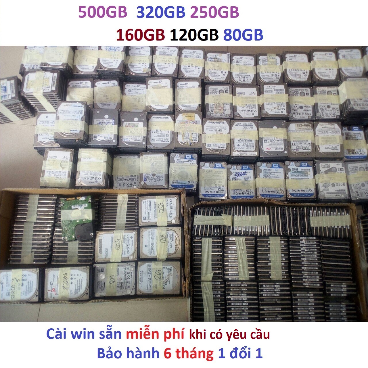 Ổ cứng laptop 500GB 1TB 250GB 160Gb 120GB HDD 160gb