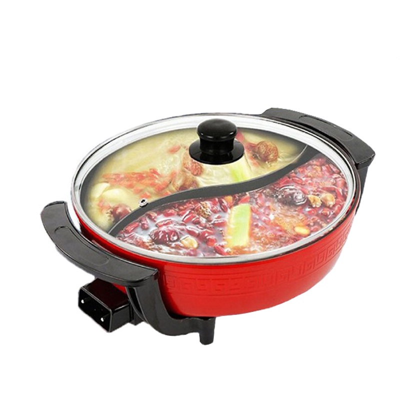 Nồi lẩu điện 2 ngăn 5l mishio mk112 - hàng chính hãng bảo hành 12 tháng