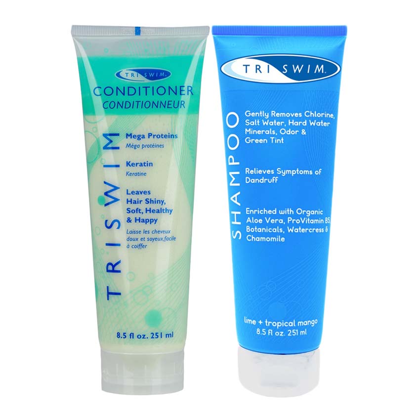 Combo dầu gội triswim và dầu xả triswim loại bỏ clo sau khi bơi