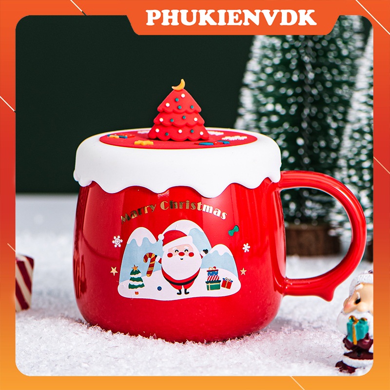 Ly Cốc sứ cốc quà tặng Noel Giáng Sinh 24/12 cao cấp kèm hộp quà