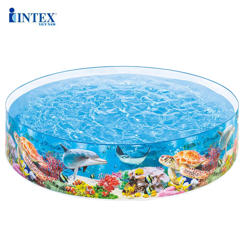 Bể bơi phao lắp dựng hình đại dương 2m44 intex 58472 - Hồ bơi cho bé mini, Bể bơi phao trẻ em