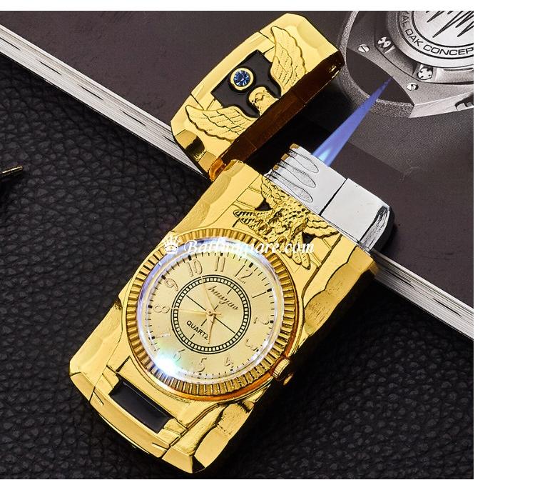 quẹt lửa zippo kiêm la bàn đồng hồ siêu đẹp 2019
