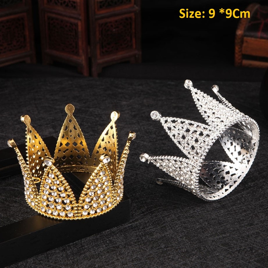 Vương miện 7 cánh trang trí bánh kem, trang trí hoa sáp