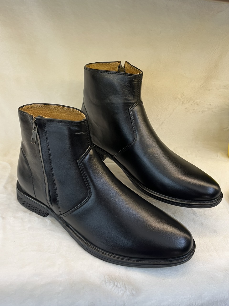 Giày boot nam cổ lửng  giày chelsea boot da bò thật màu đen-BT03 Giày SAGO’S Bảo hành 12 tháng(tặng 