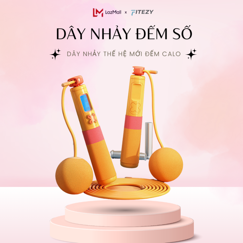 Dây nhảy không dây đếm số calo fitezy