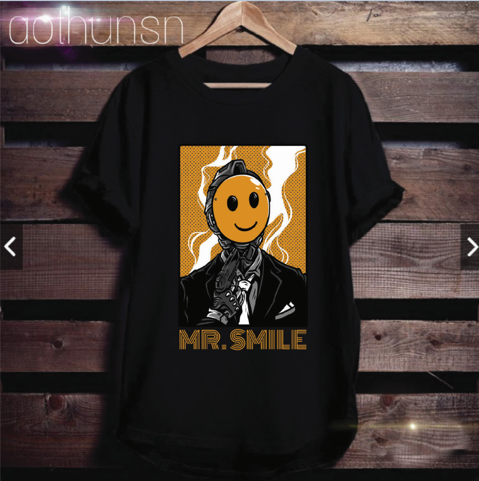 Áo thun cổ tròn mr smile