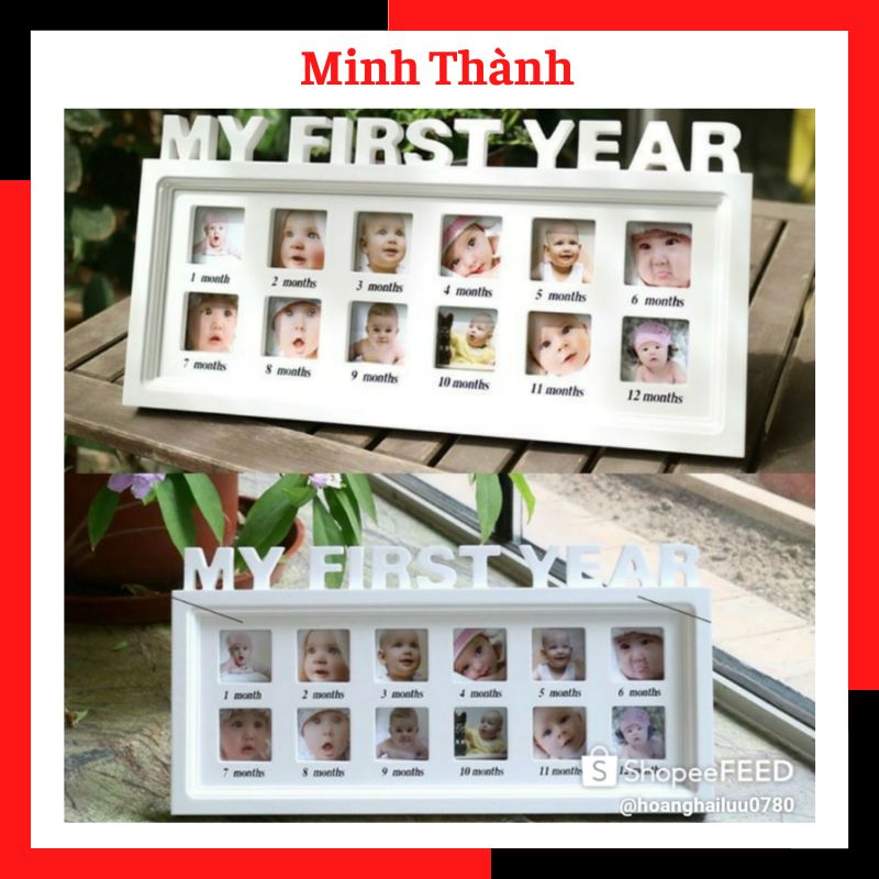 Khung ảnh 12 tháng đầu đời cho bé nhiều mẫu đẹp