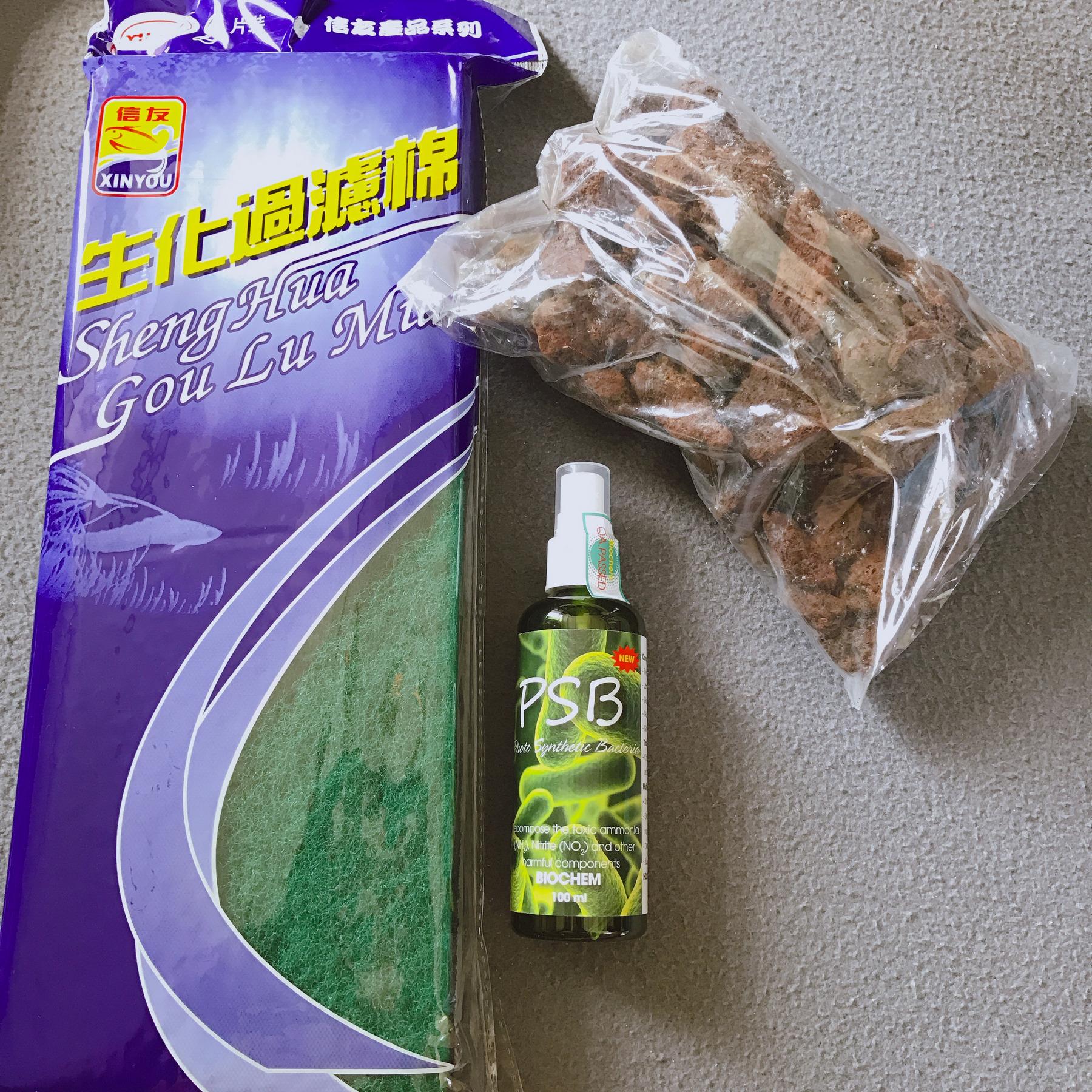 [Bộ 3 Vi Sinh] ComBo 1 Chai Vi Sinh Psb 100ml + 1kg Đá Nham Thạch+ 1 Bông Lọc 2 Lớp Xanh Đen, Sự Kết Hợp Hoàn Hảo