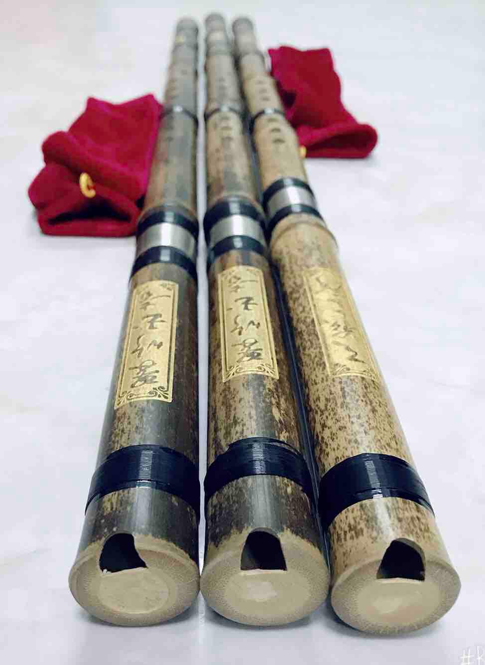 Tiêu bát khổng trúc tím khớp nối inox cao cấp (tiêu tàu tone đô)