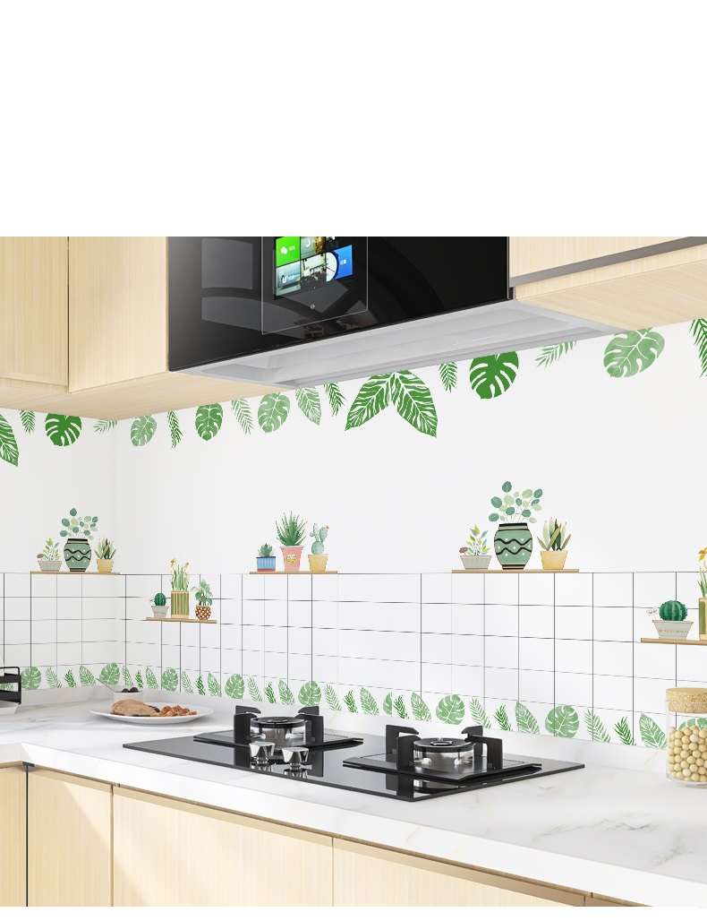Giấy dán tường nhà bếp cách nhiệt chống dầu mỡ, chịu nhiệt, decal dán bếp họa tiết 3d hiện đại - shop giao mẩu ngẫu nhiên