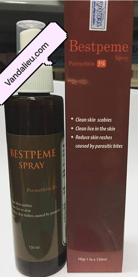 Sản phẩm Bestpeme Spay 150ml Permethrin 5%, chất lượng đảm bảo an toàn đến sức khỏe người sử dụng, cam kết đúng mô tả
