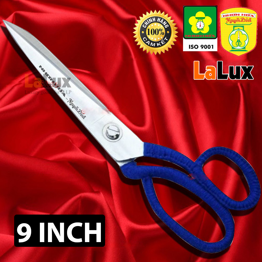 Kéo Cắt Vải Thợ May - Kéo Cắt Vải Chuyên Nghiệp Nhơn Hòa 9 INCH - HÀNG HÃNG NGUYỄN ĐỊNH - Lưỡi Kéo Bền BỈ 9TR