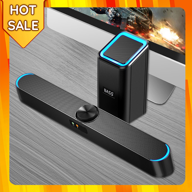 Loa thanh soundbar bluetooth SADA D-238, kèm cục Bass siêu trầm, hiệu ứng đèn led tuyệt đẹp- loa vi tinh - loa may tinh- loa tivi