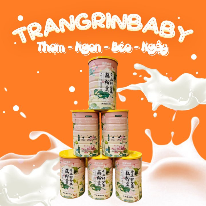 Bột củ sen hạt dinh dưỡng, bột sen mix hạt dưỡng nhan ăn kiêng hũ 500g