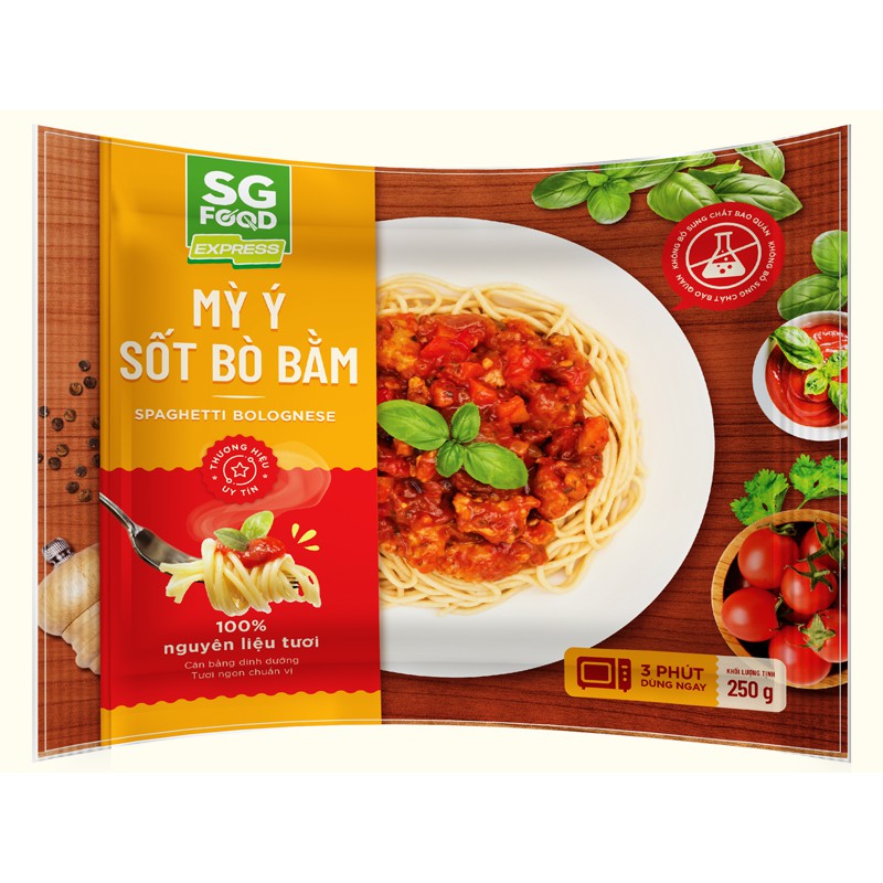 Mỳ ý sốt bò bằm sg food