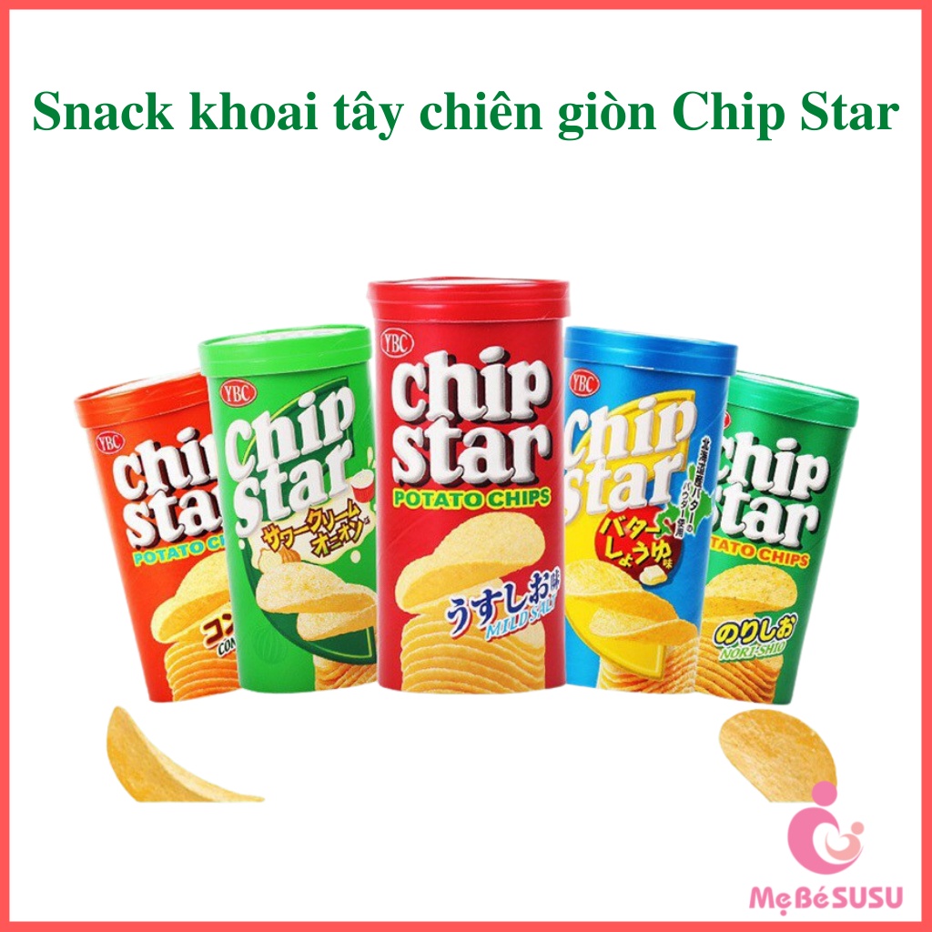 Snack khoai tây chiên giòn Chip Star 6 vị cho bé [HSD 2/2025]