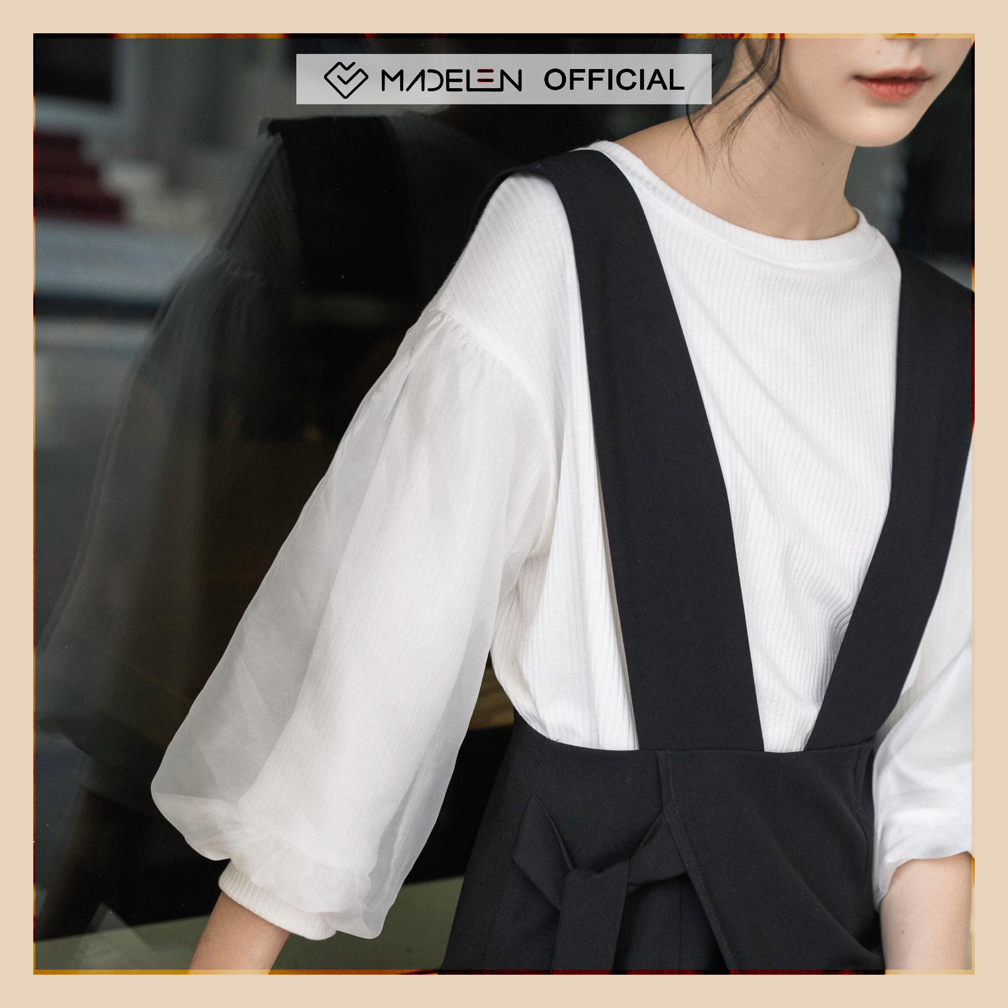 Áo len tay von bồng madelen
