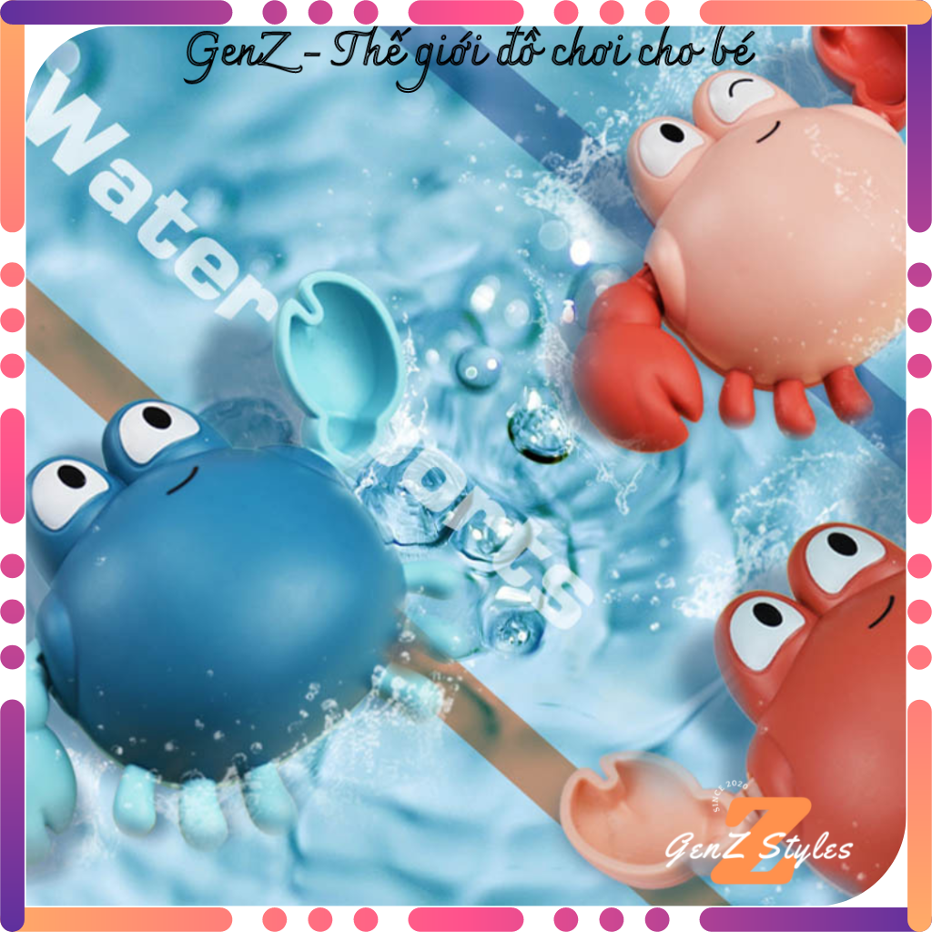 Đồ chơi trẻ em Đồ chơi nhà tắm cho bé, Đồ chơi Cua nhà tắm chạy cót cho bé vừa chơi vừa tắm