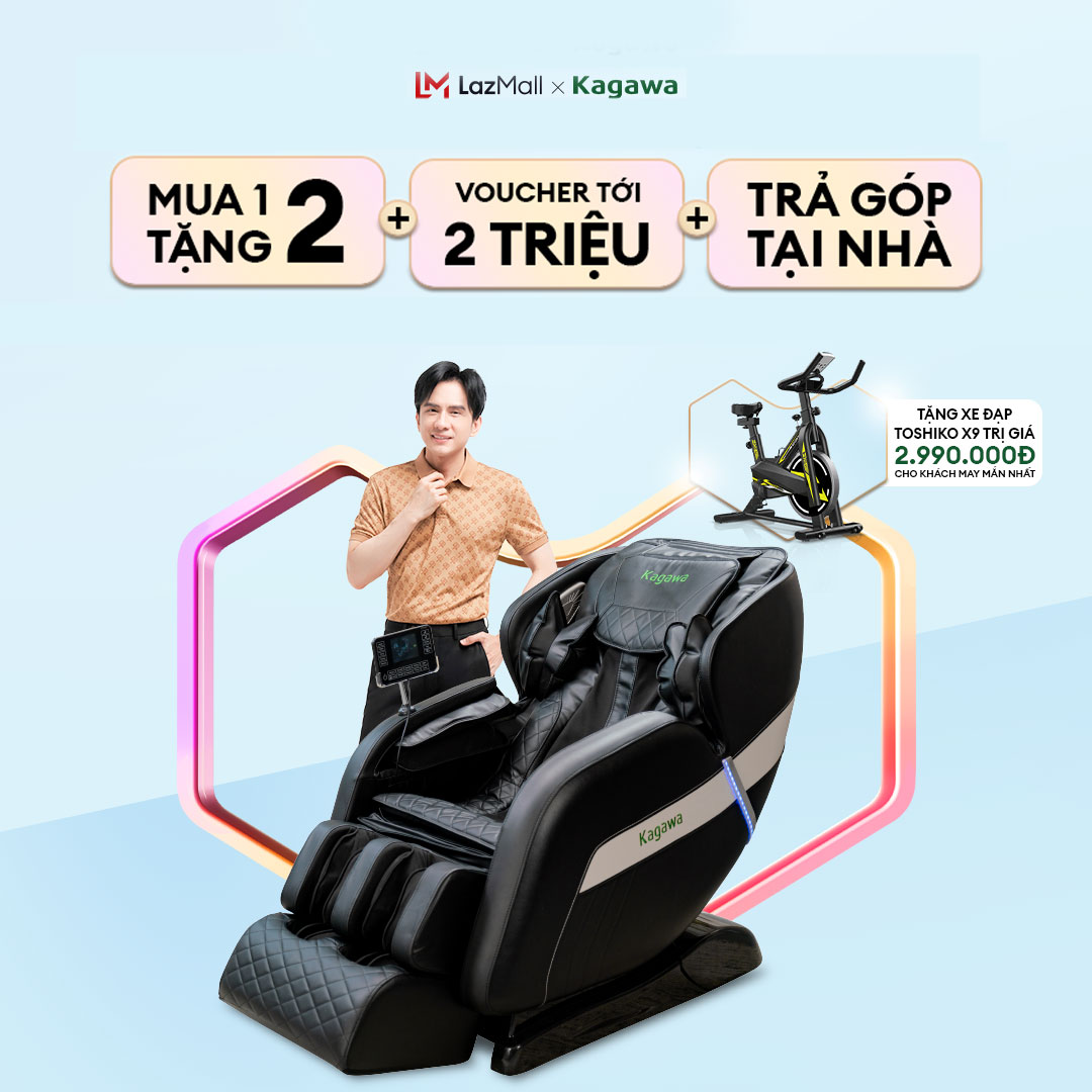 Ghế massage toàn thân Kagawa K6 Pro con lăn 4D di chuyển [CAO CẤP] tự động dò tìm huyệt đạo, công nghệ nhiệt hồng ngoại tiên tiến, Bảo hành 6 năm, miễn phí vận chuyển, bảo trì trọn đời
