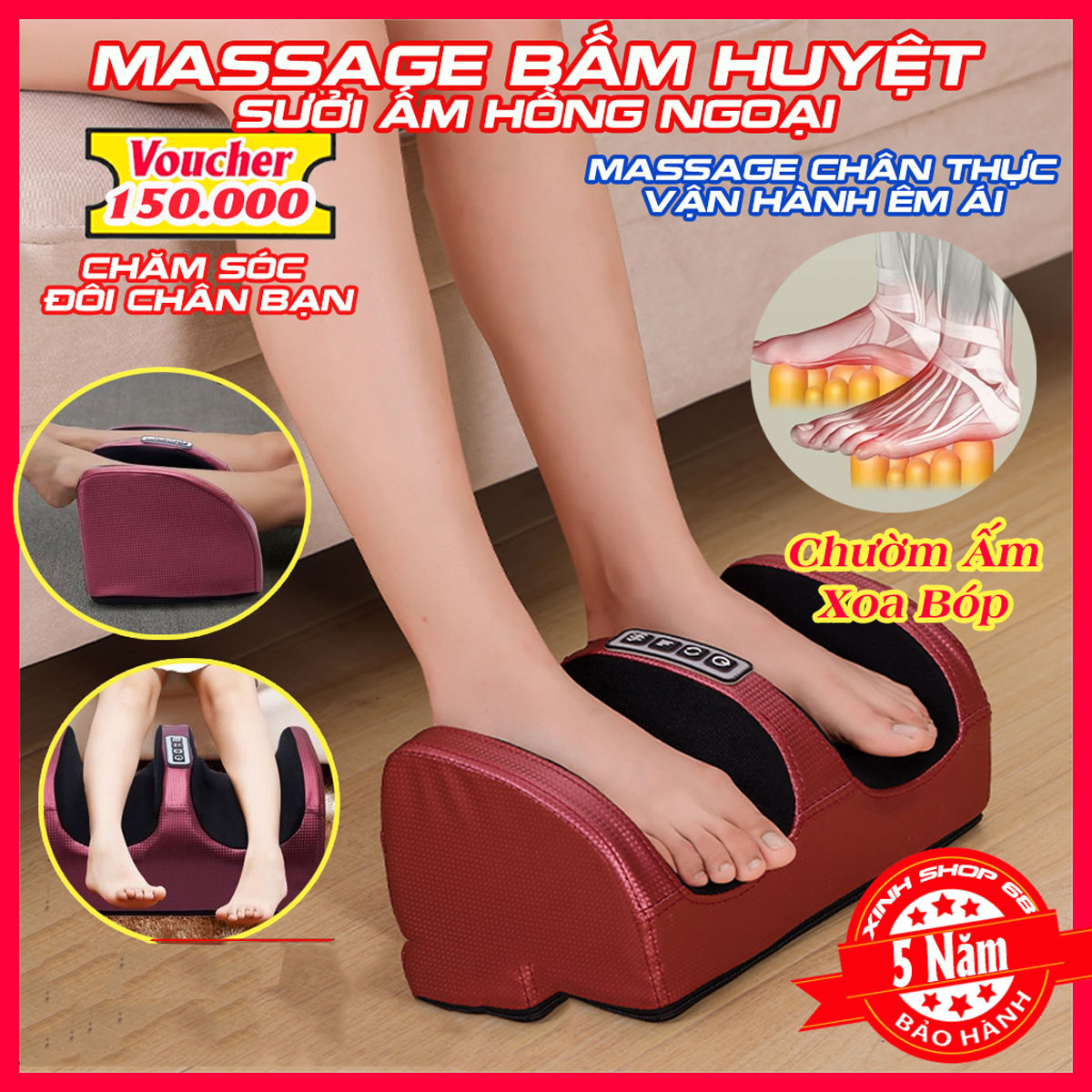 Máy massage bàn chân thiết bị massage bấm huyệt bàn chân gia đình - Giá rẻ nhỏ gọn và dễ bảo quản