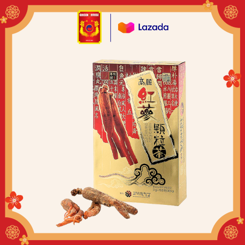 Trà Hồng Sâm Hàn Quốc Korean Red Ginseng Tea - Ginseng House (100 Gói x 3g)