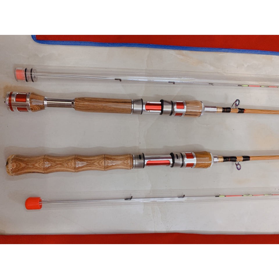 Cần ikada câu tôm cán gỗ cực đẹp dài 1.5m
