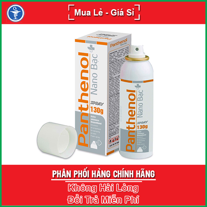 Xịt bỏng Panthenol Spray Nano Bạc 130g - Làm lành vết thương