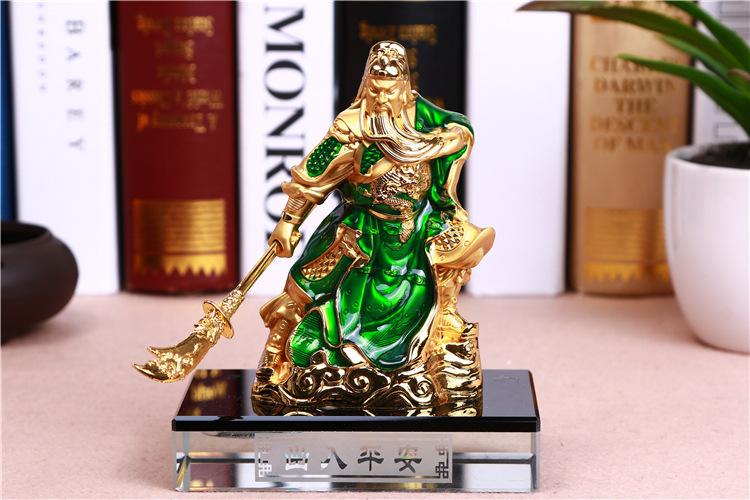 Tượng Quan Công Vân Trường Quan Vũ nước hoa 3 màu phong thủy trang trí taplo nhà cửa