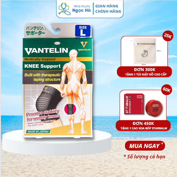 Vantelin bảo vệ khớp gối size m, l, xl, xxl
