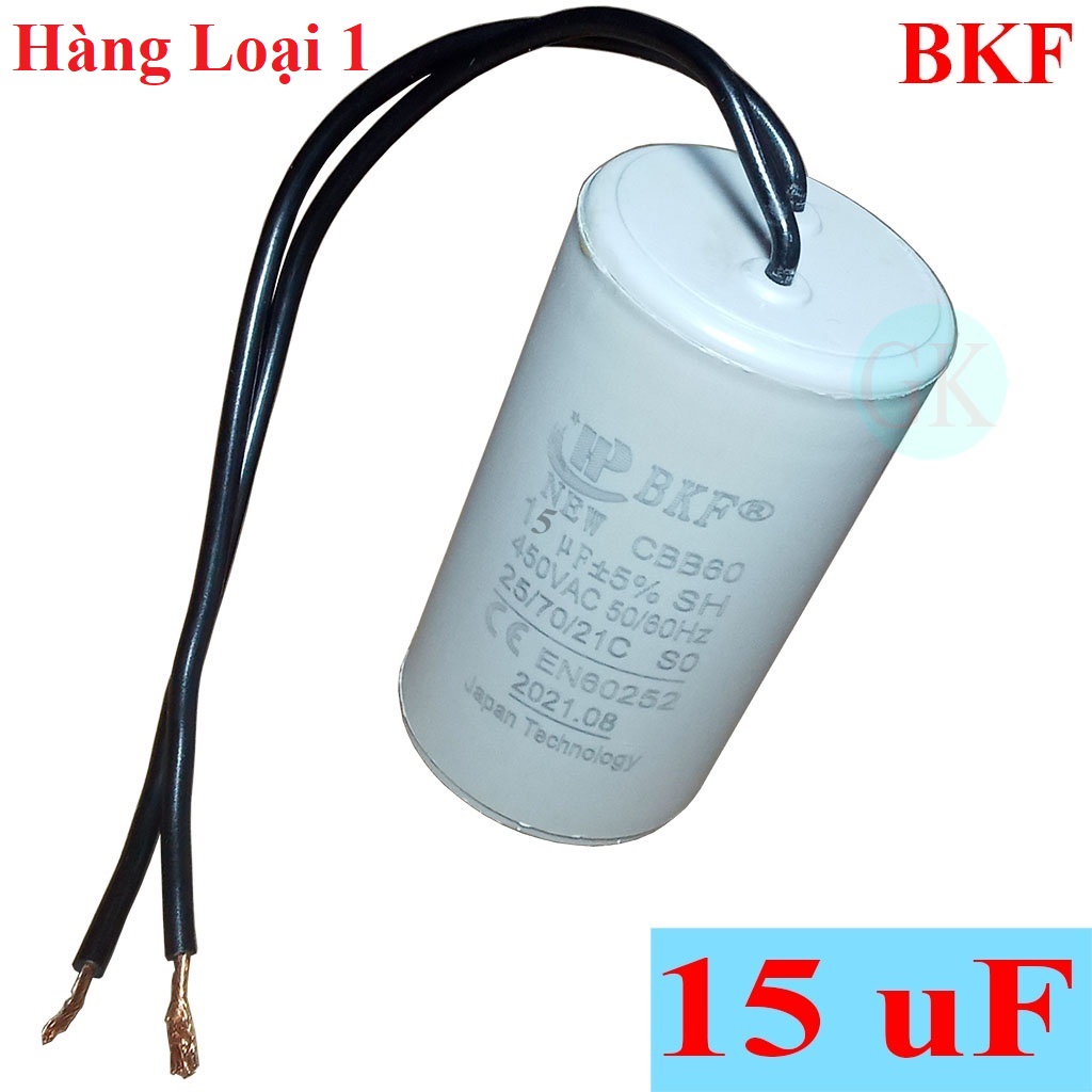 Tụ 15uf bkf 450vac 50/60hz hàng loại 1