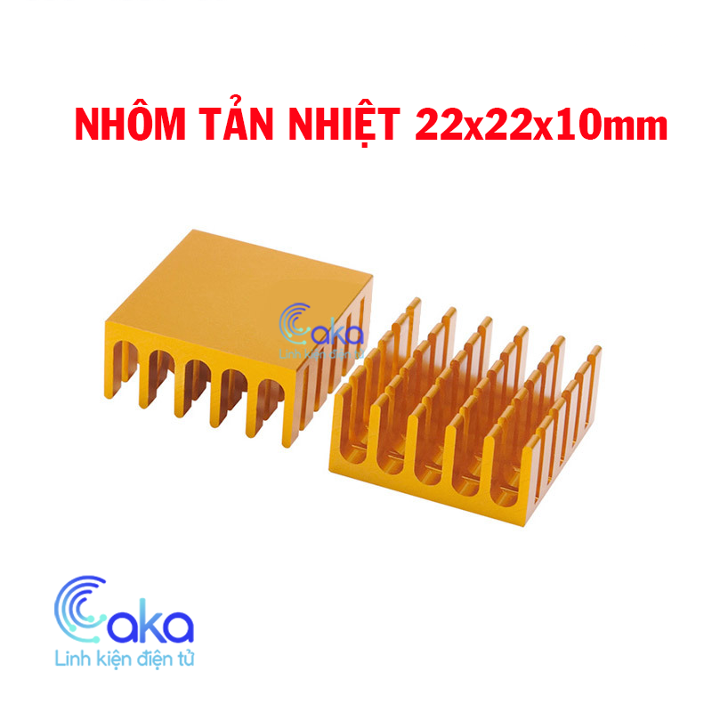 Nhôm tản nhiệt - tản nhiệt nhôm 22x22x10mm