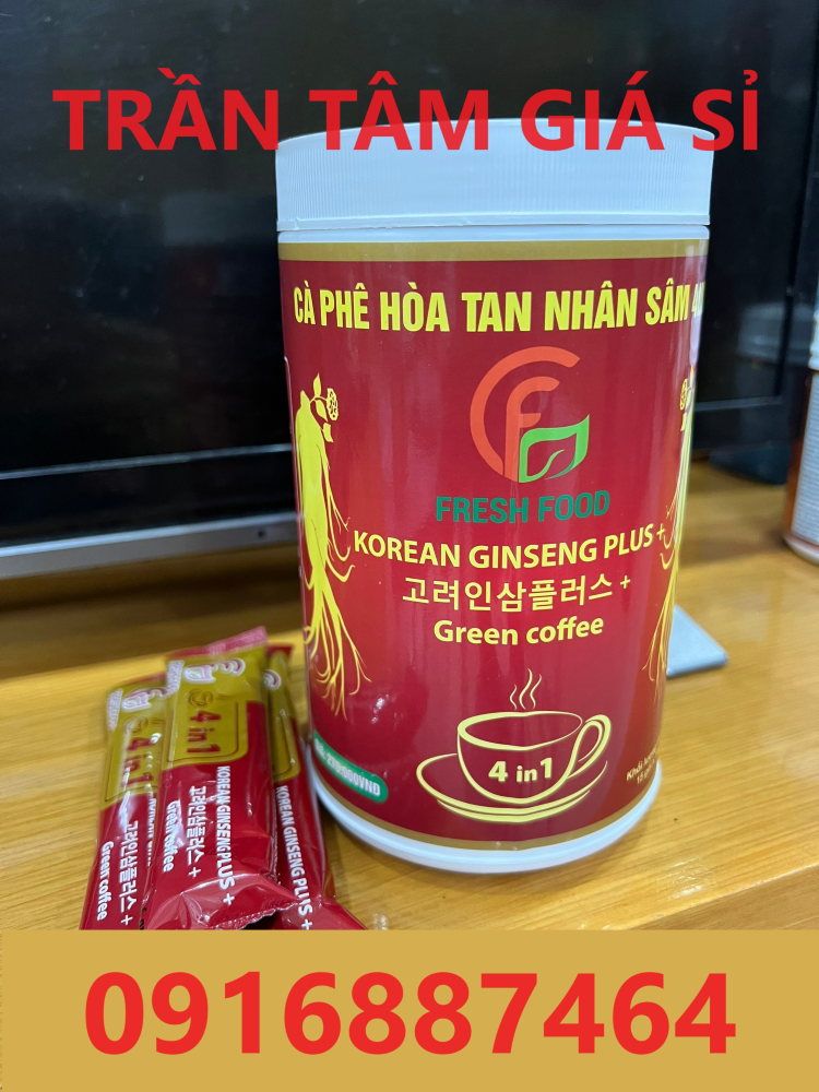 Cà phê bột hòa tan từ nhân sâm Hàn Quốc 4IN1 tốt sức khỏe