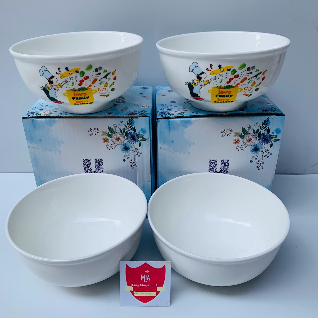 Bộ 2 chén sứ Hoa Mai Việt hàng KM Giao ngẫu nhiên màu