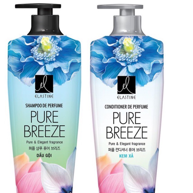 Combo Dầu Gội+Xả Elastine Pure Breeze 600G