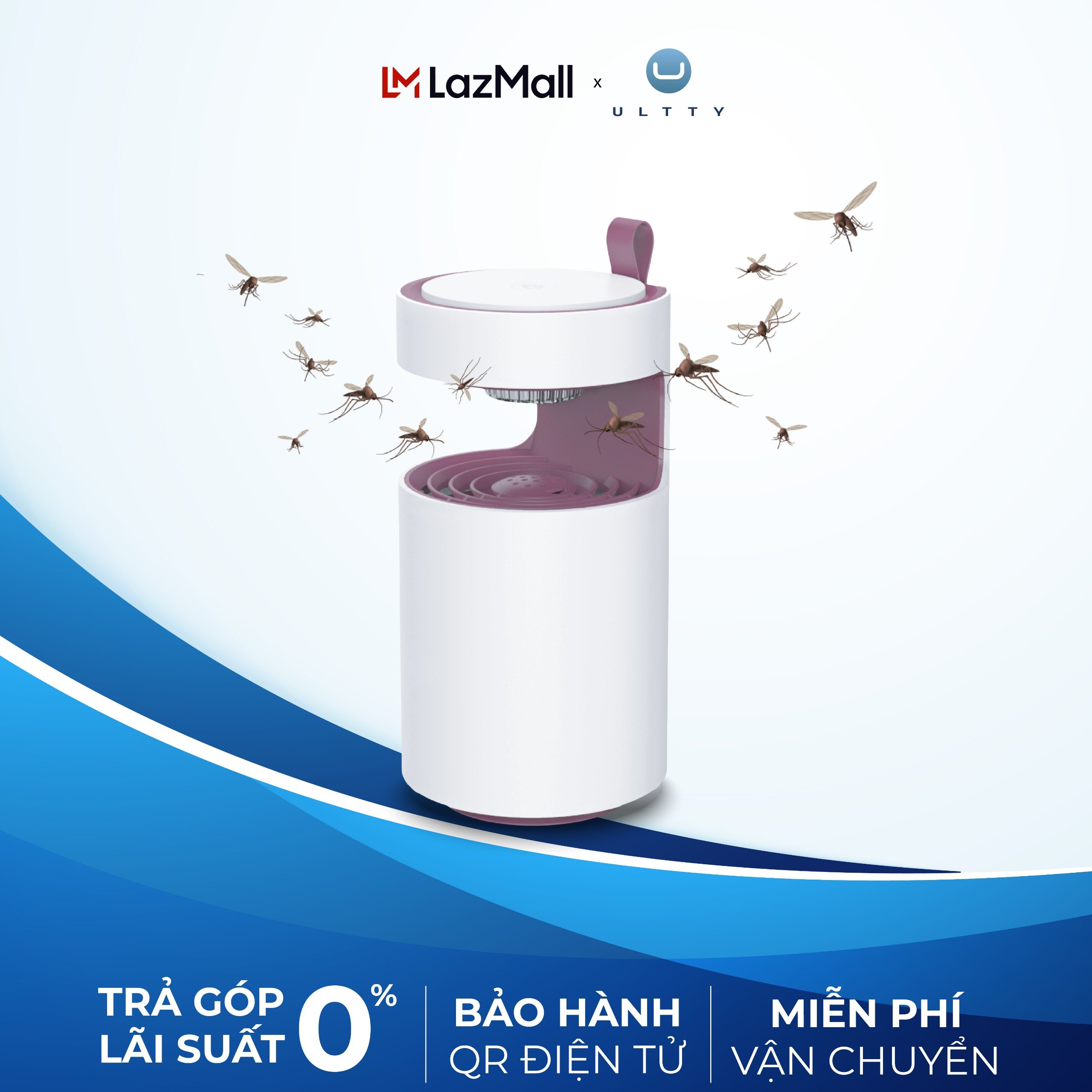 Máy bắt muỗi thông minh ULTTY MKL - Đèn bắt muỗi, côn trùng thế hệ mới - Hàng chính hãng