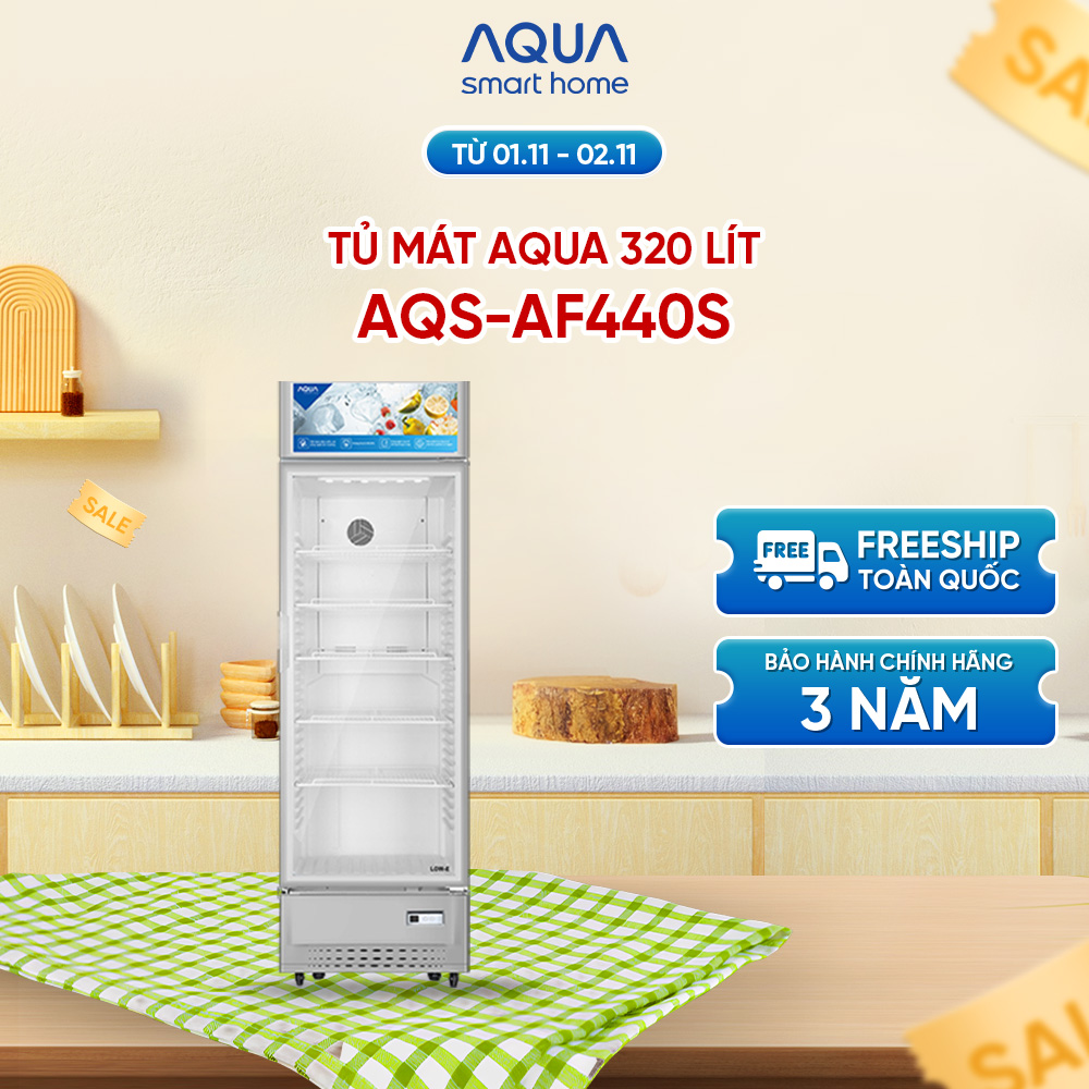 Tủ mát Aqua 340 Lít AQS-AF440S