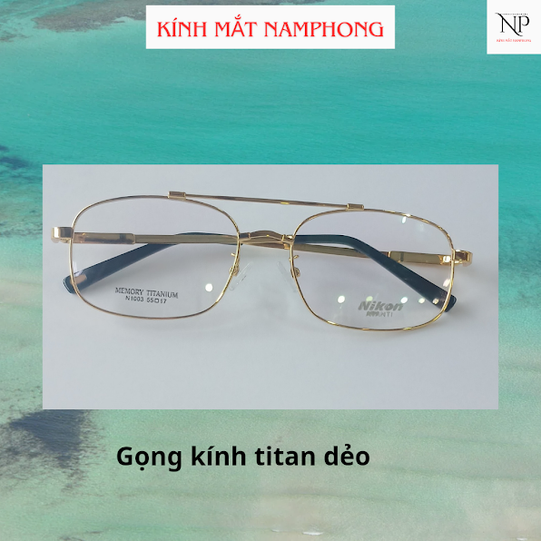 Gọng Kính( dẻo nikon ) titanium 2 cầu