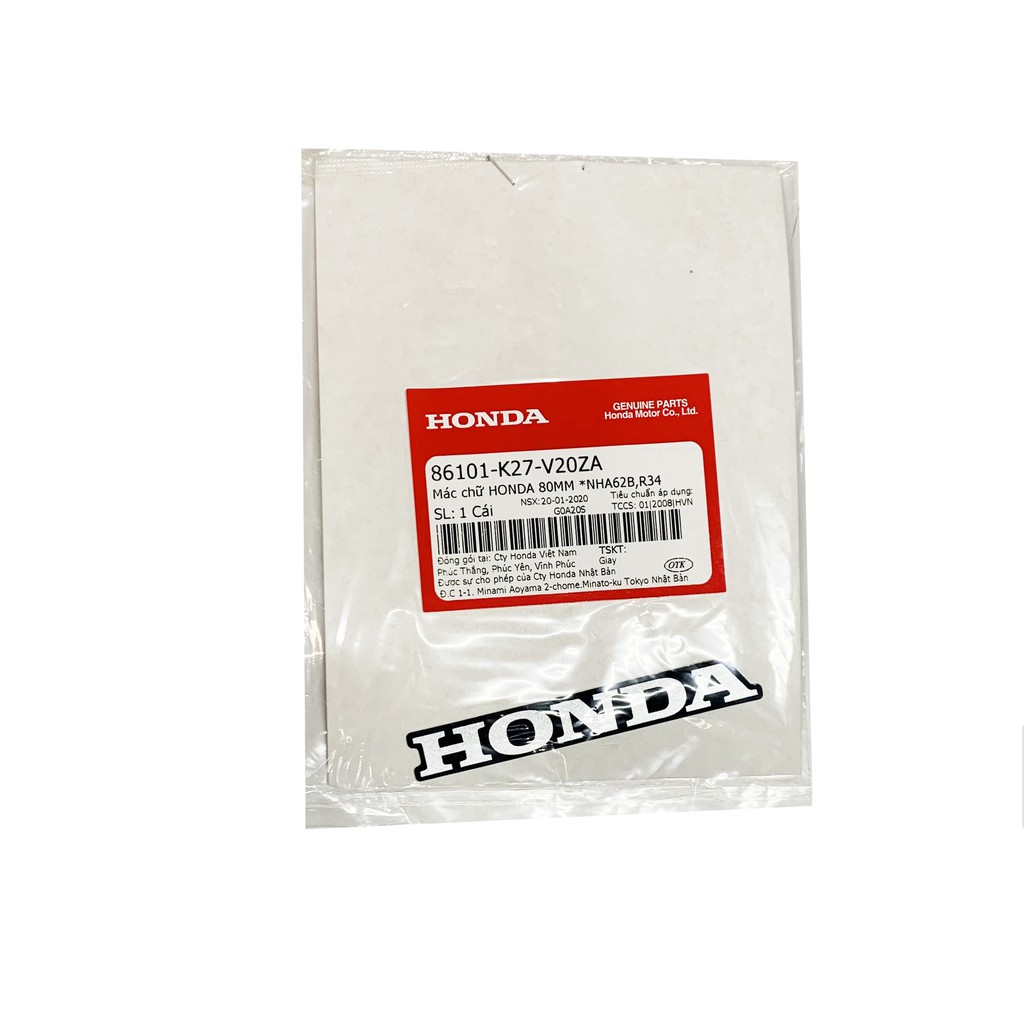 Tem chữ honda 80mm air blade và nhiều dòng xe qasco