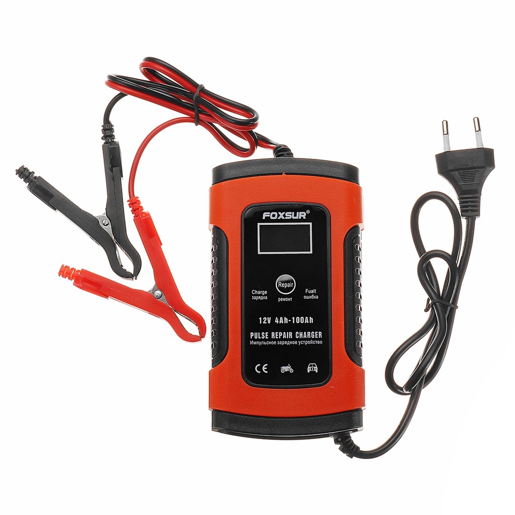 [Mã LIFEXANH03 giảm 10 đơn 500K] sạc bình ắc quy 12v 100Ah foxsur có khử sunfat