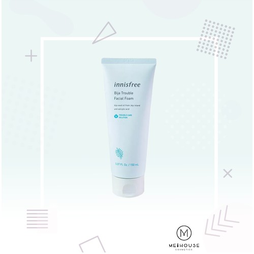 Sữa Rửa Mặt Ngăn Ngừa Mụn Kiềm Dầu Nhờn Innisfree Bija Trouble Facial Foam