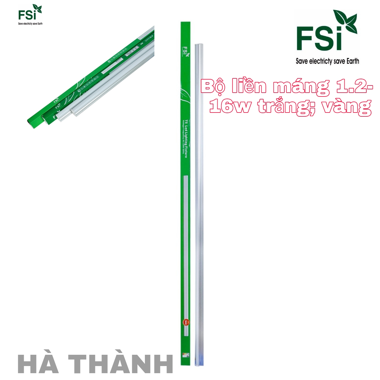 Bộ đèn tuýp led t5 1.2m -16W liền máng hắt trần FSI  siêu sáng ánh sáng trắng vàng/ hàng chính hãng, ledhld