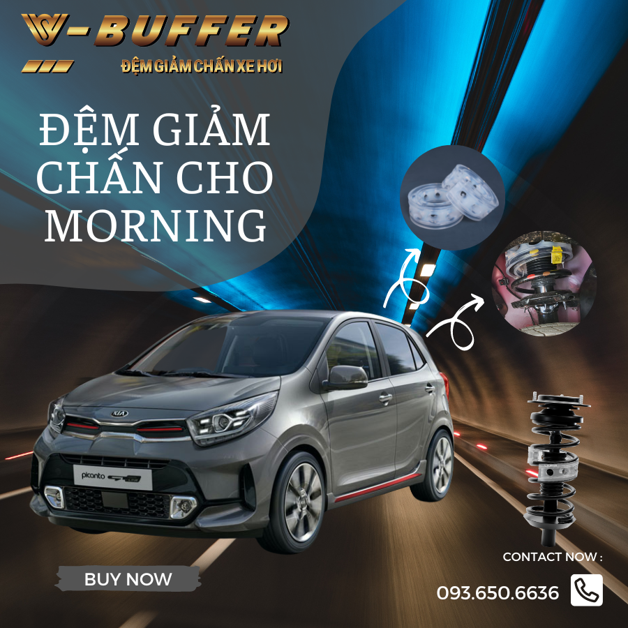 [Kia Morning] Đệm cao su giảm chấn cho ô tô- bộ 4 chiếc