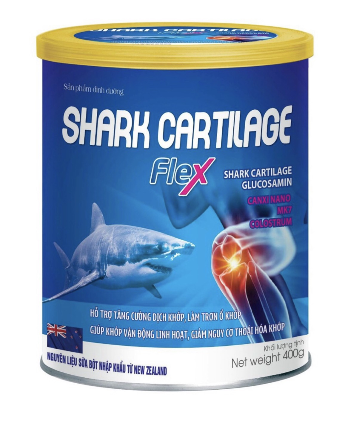 Sữa Bột Xương Khớp Shark Cartilage Flex với sụn vi cá mập