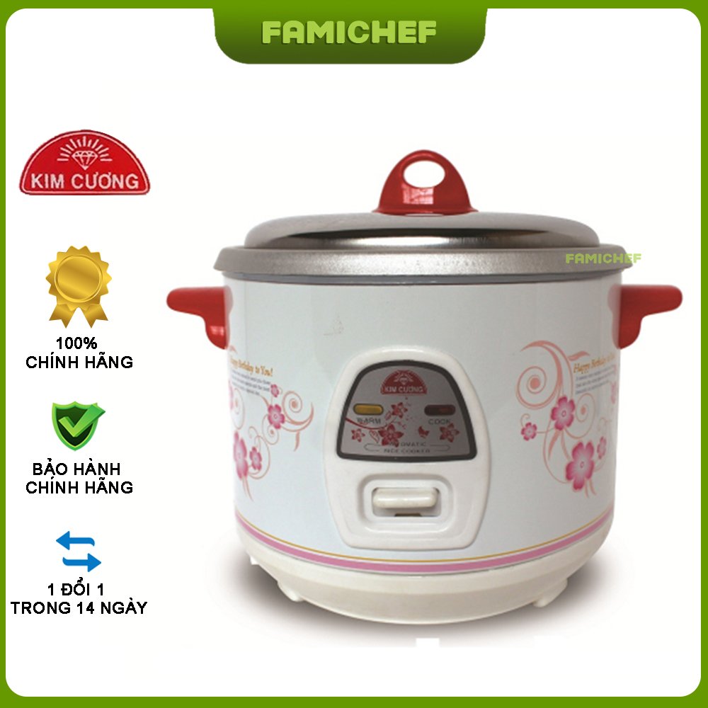 Nồi cơm điện nắp rời Kim Cương KC001 0.6 lít - Màu ngẫu nhiên