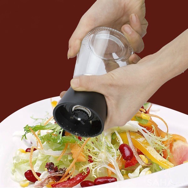 XAY TIÊU CẦM TAY GIA VỊ CAO CẤP, Lọ xay tiêu cầm tay nhỏ gọn tiện dụng (thủy tinh), Cối ( Lọ ) xay tiêu thủy tinh cầm tay đa năng lưỡi sứ L2 (giao màu ngẫu nhiên)