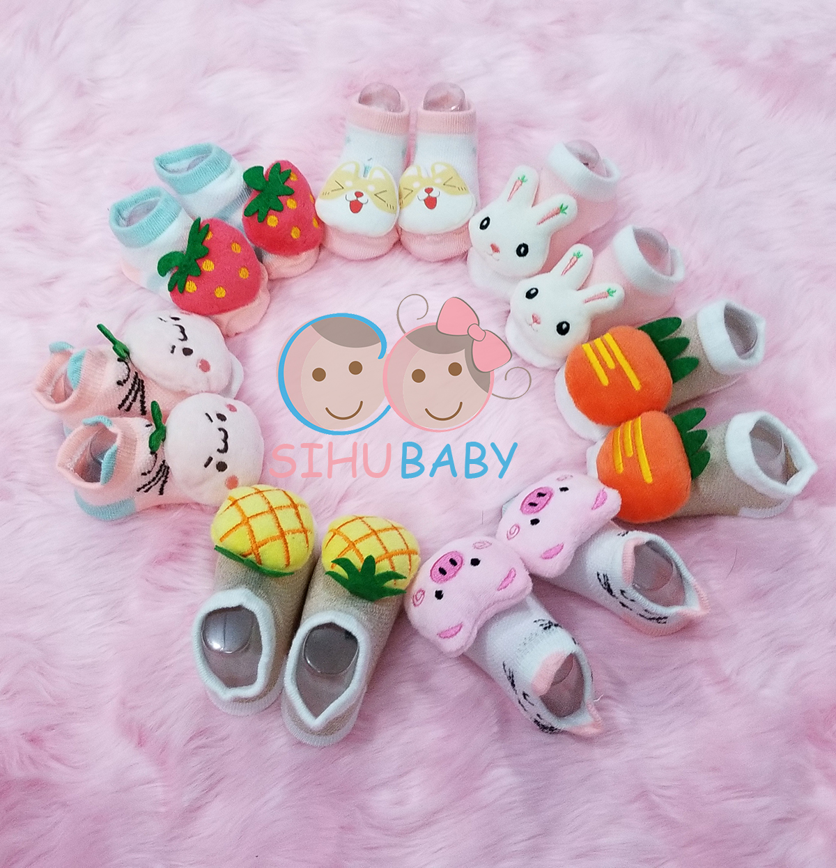 Tất, Vớ Cho Trẻ Sơ Sinh, Bé Trai Bé Gái Hoạt Hình Dễ Thương SiHu Baby Shop