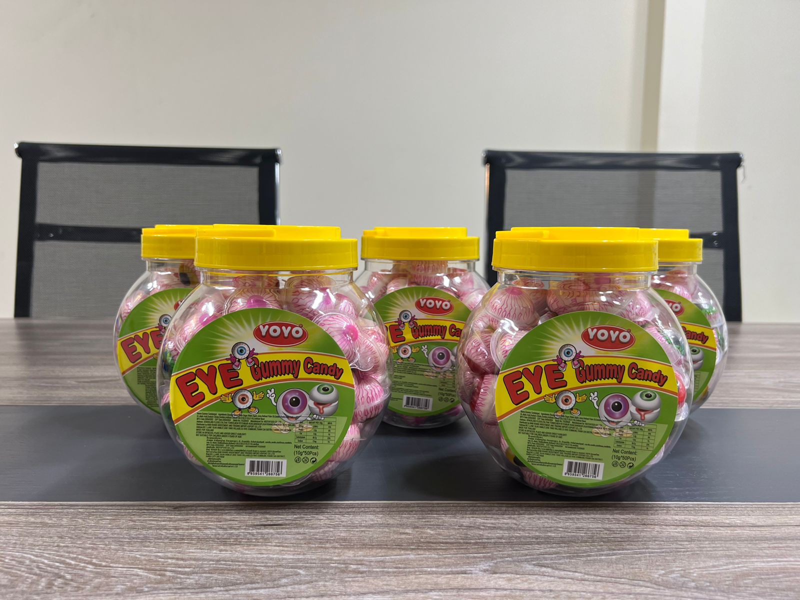 Kẹo dẻo hình con mắt yoyo có nhân - 50 cái / hộp 500gr