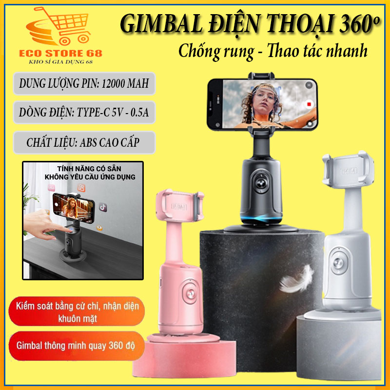 Gimbal cho điện thoại chính hãng xoay 360 độ - P01 Tay cầm gimbal chống rung hỗ trợ quay phim chụp ảnh chuyên nghiệp cho điện thoại, chuyển cảnh mượt mà, BẢO HÀNH 12 THÁNG