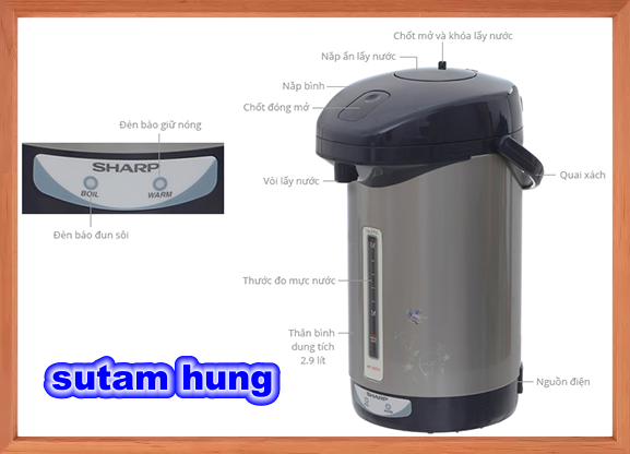 Bình thuỷ điện sharp kp-30stv- sth